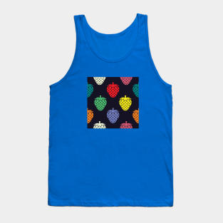 Colorful Strawberry Fruit Pattern Tank Top